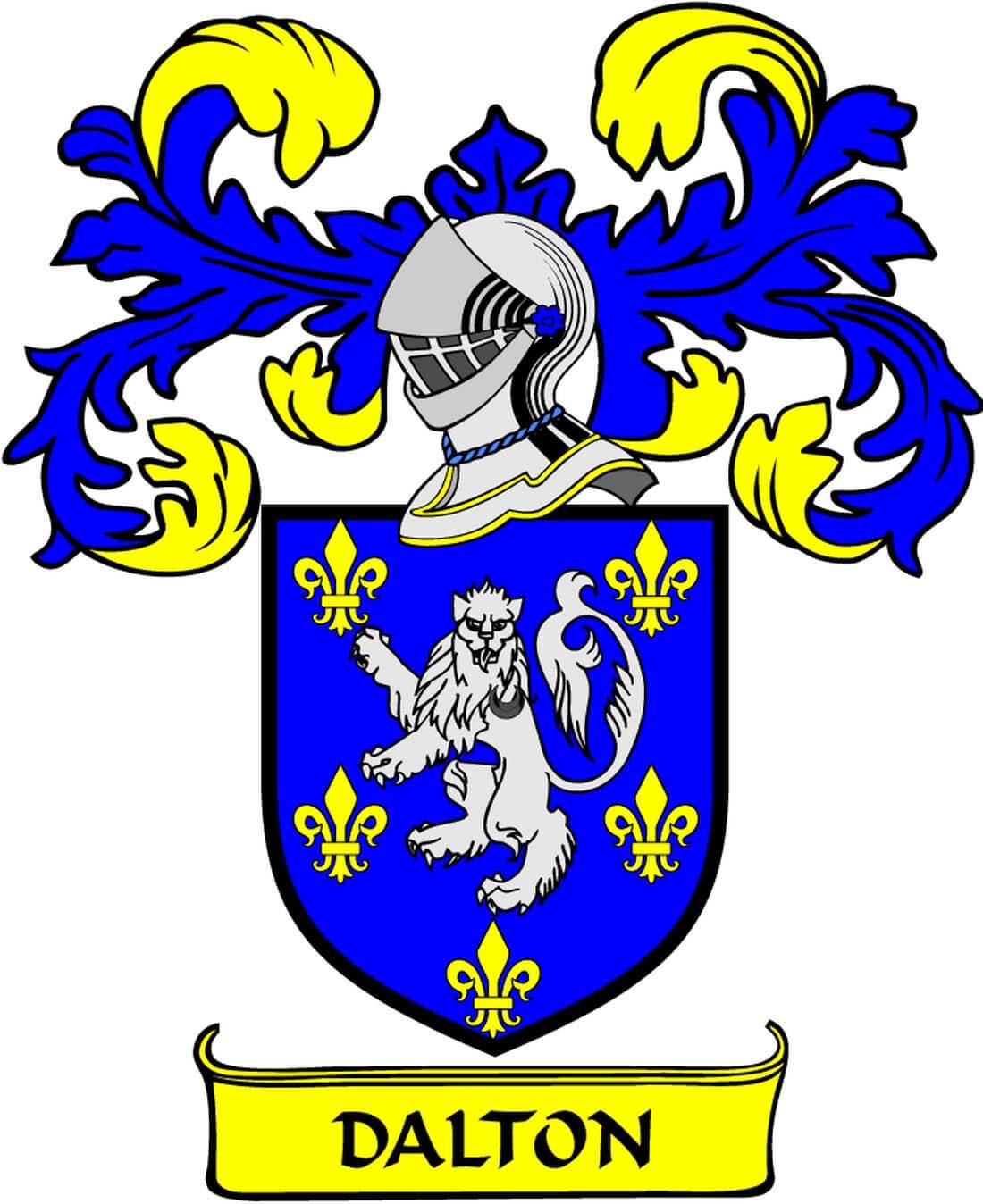 Dalton 2 Family Crest 3" Coat of Arms Pinback