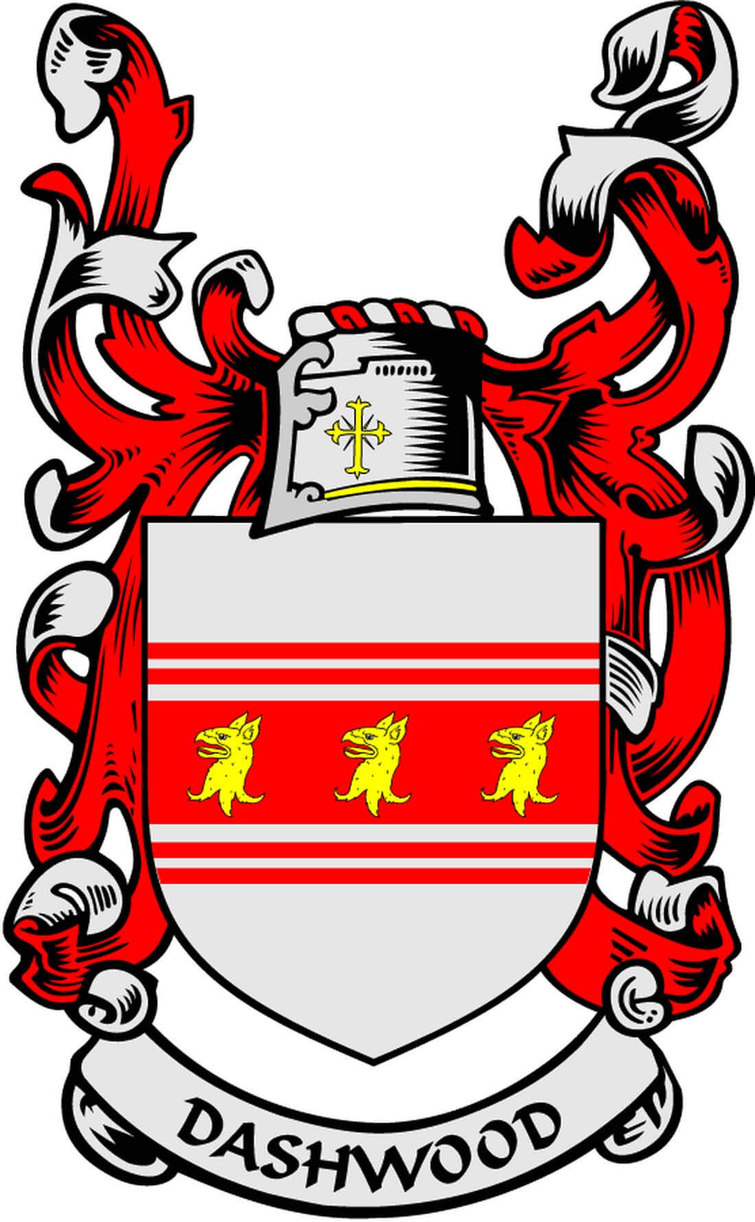 Dashwood Family Crest 3" Coat of Arms Round Magnet