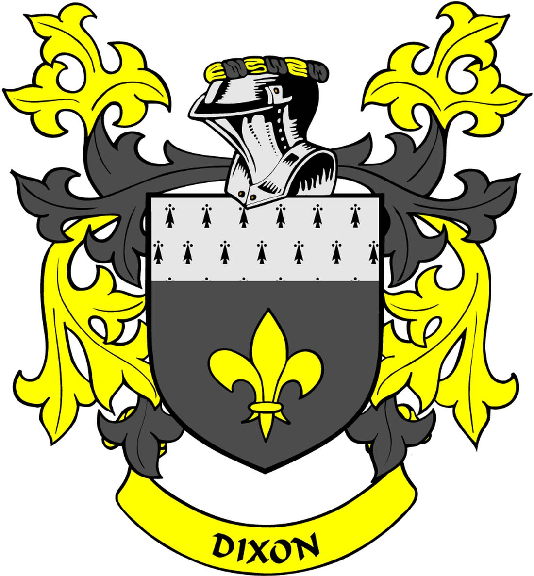 Dixon Family Crest 3" Coat of Arms Pinback