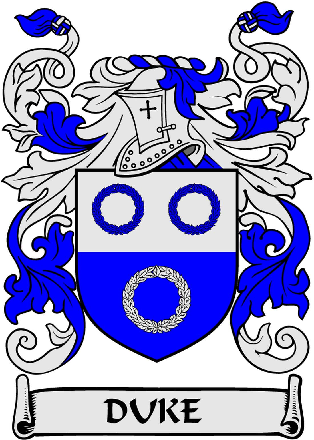 Duke Family Crest 3" Coat of Arms Pinback