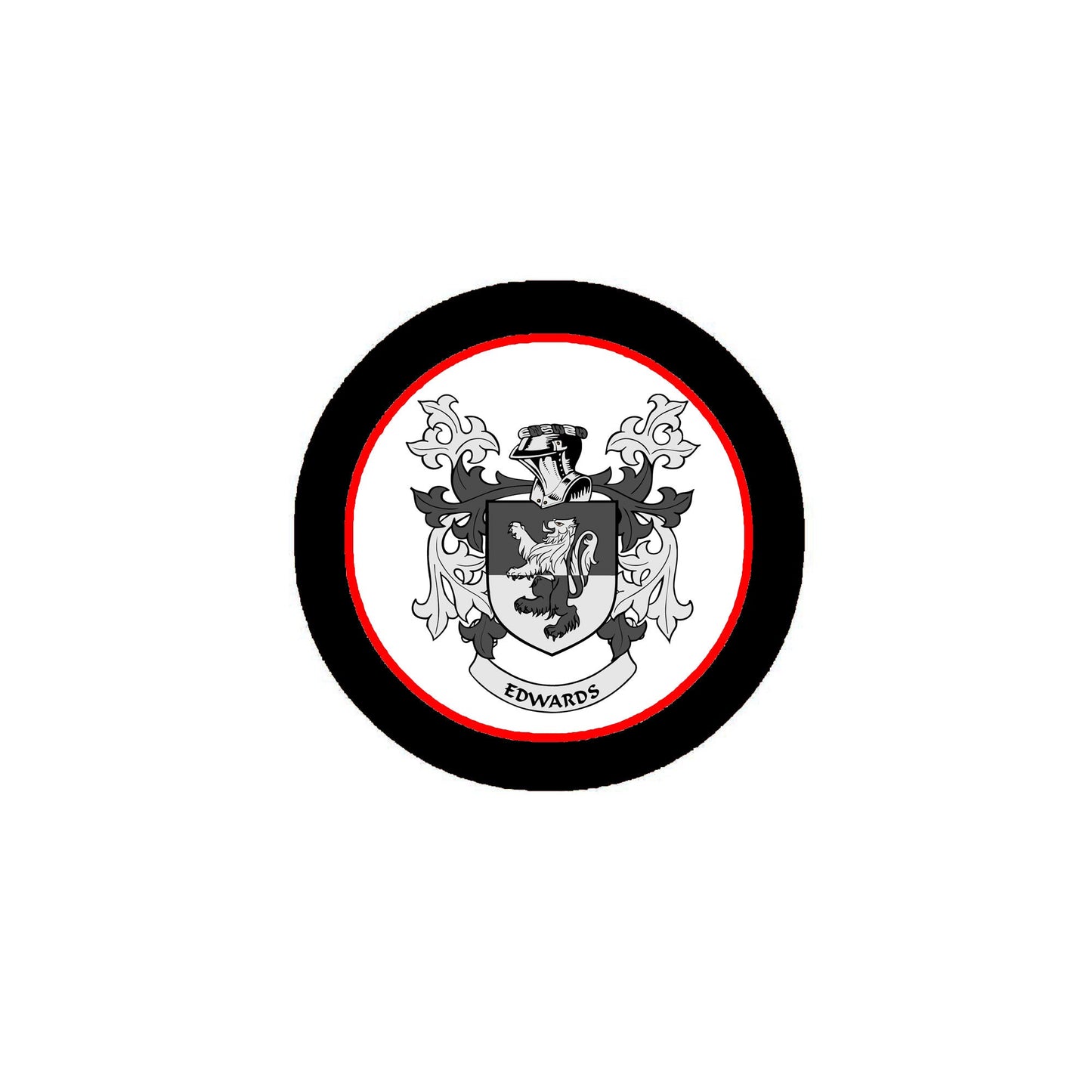 Edwards Family Crest 3" Coat of Arms Round Magnet