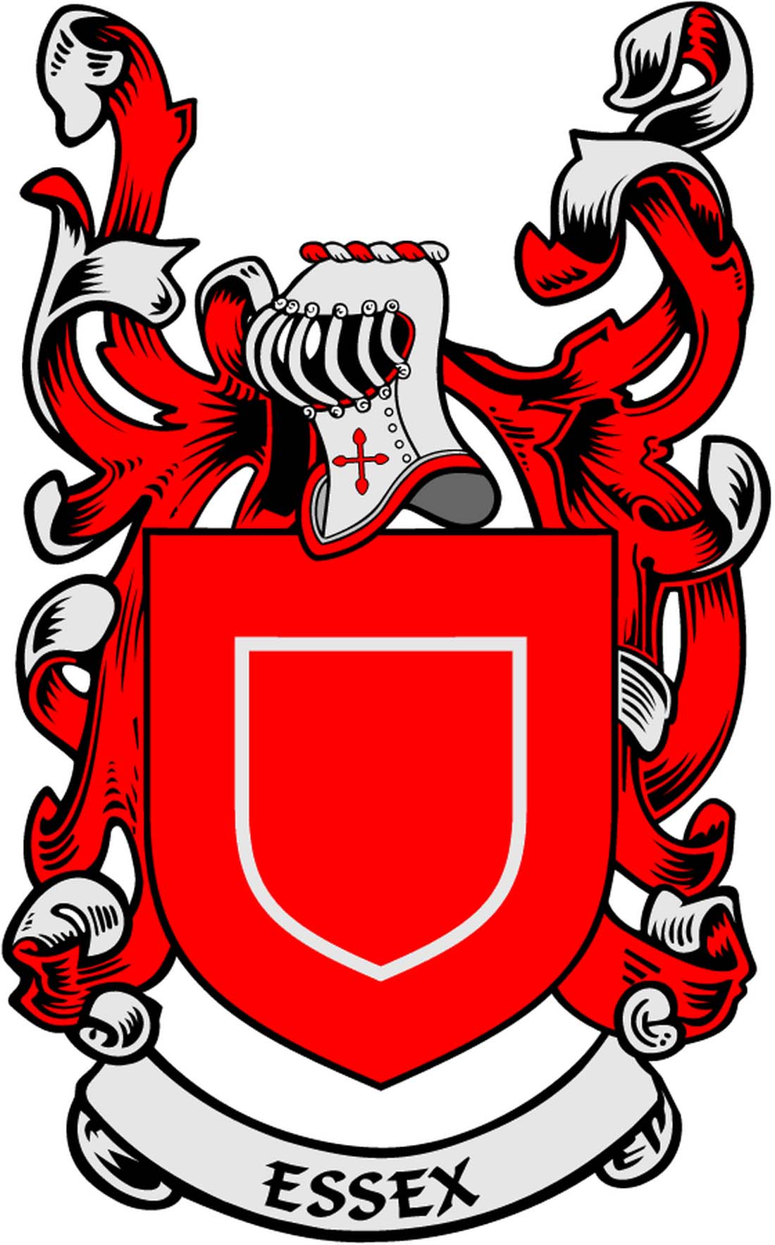 Essex Family Crest 3" Coat of Arms Pinback