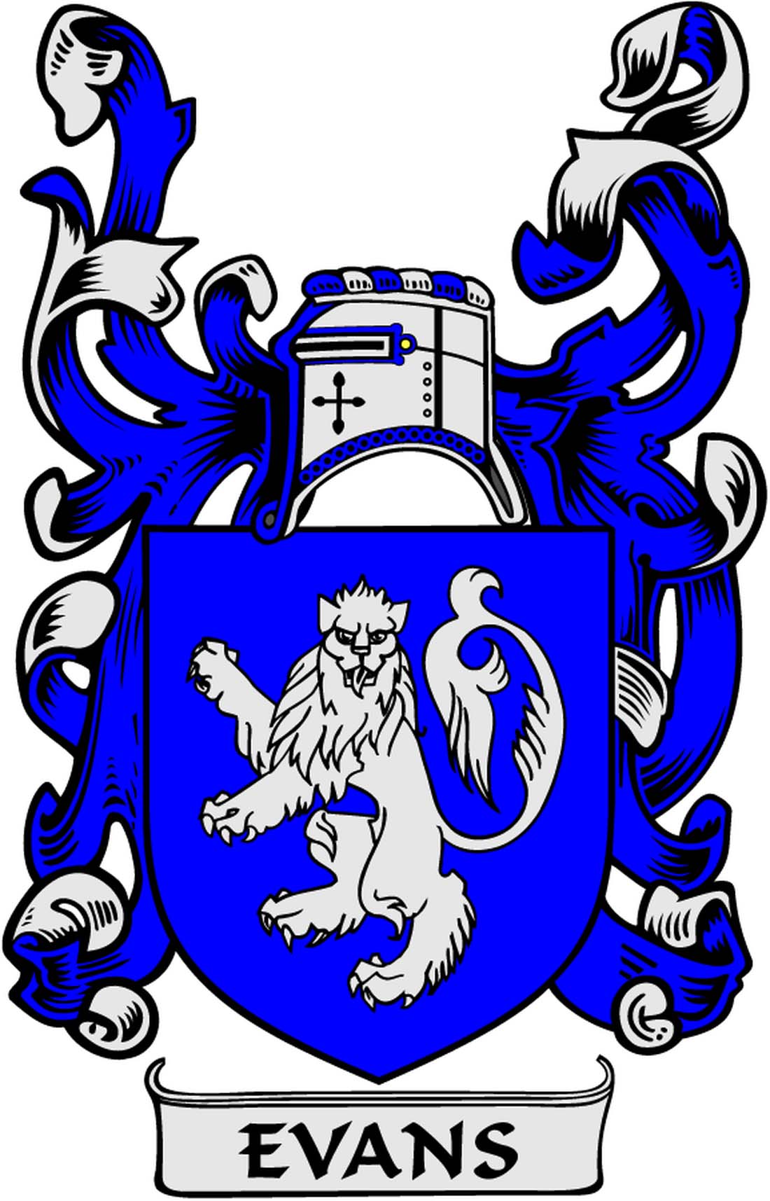 Evans Family Crest 3" Coat of Arms Round Magnet