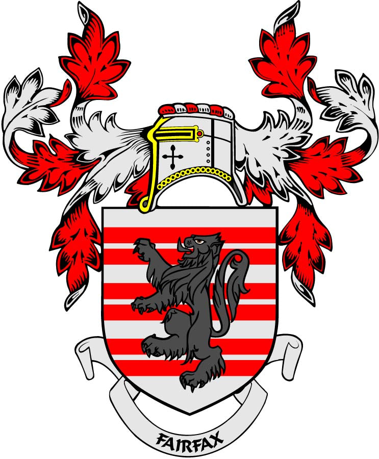 Fairfax Family Crest 3" Coat of Arms Round Magnet