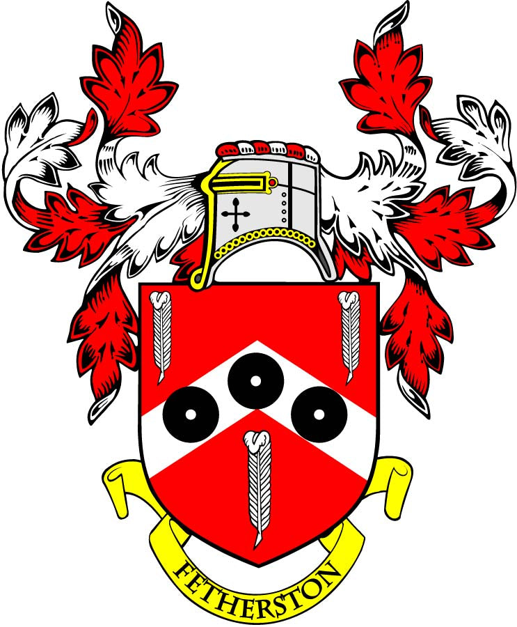 Fetherston Family Crest 3" Coat of Arms Pinback