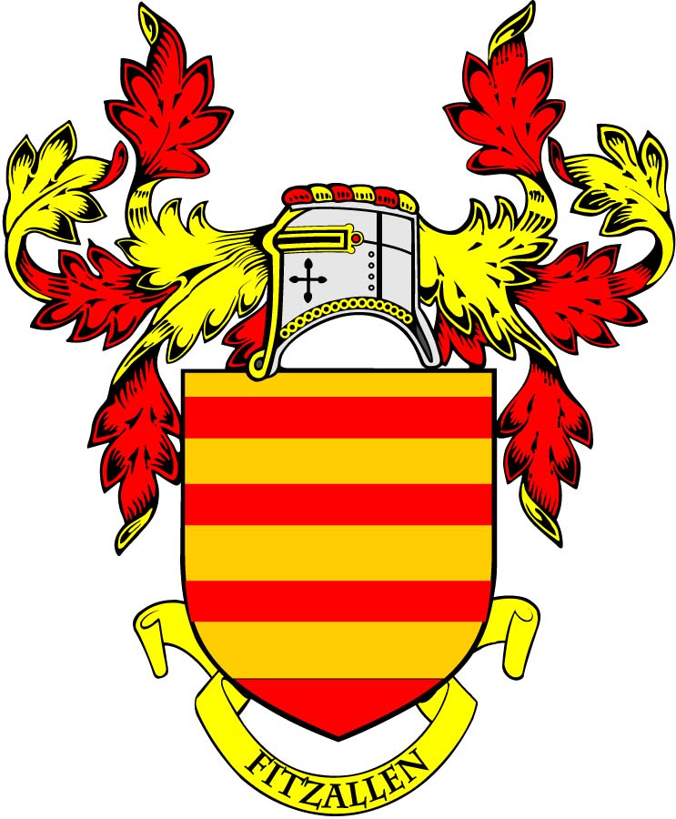 Fitzallen Family Crest 3" Coat of Arms Round Magnet