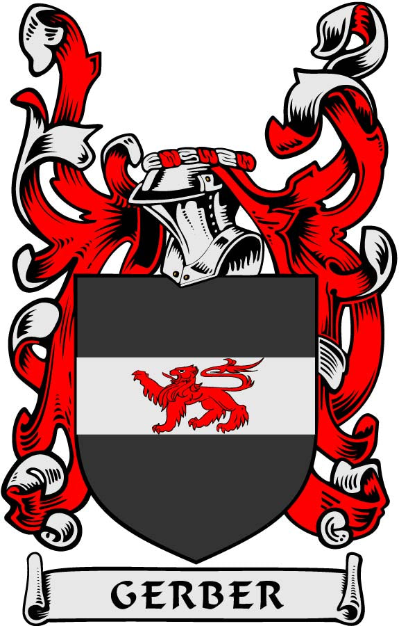 Gerber Family Crest 3" Coat of Arms Round Magnet