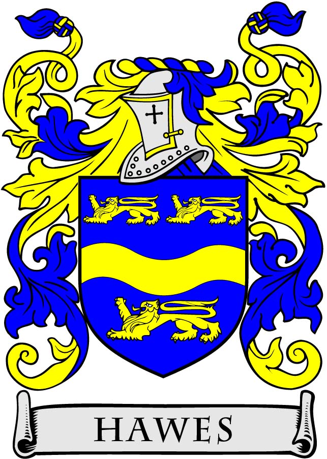 Hawes Family Crest 3" Coat of Arms Round Magnet