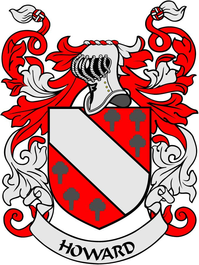 Howard Family Crest 3" Coat of Arms Pinback