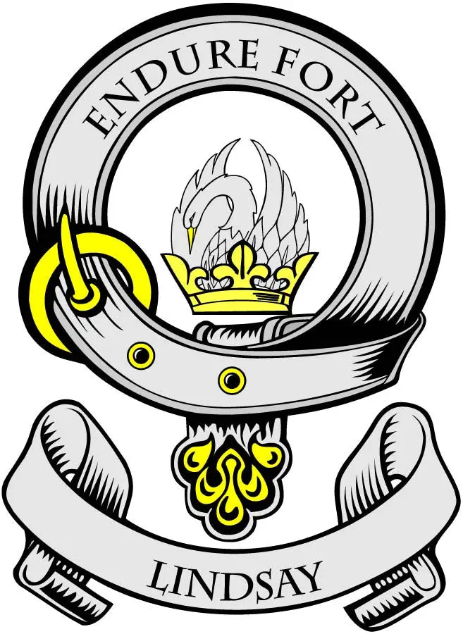 Lindsay Family Crest 3-inch Coat of Arms Pinback