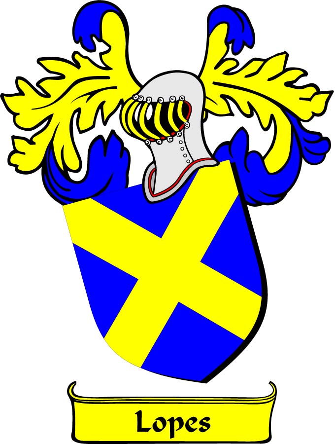 Lopes Family Crest 3" Coat of Arms Pinback