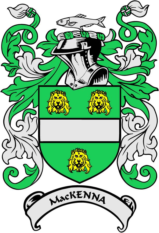 MacKenna Family Crest 3" Coat of Arms Round Magnet