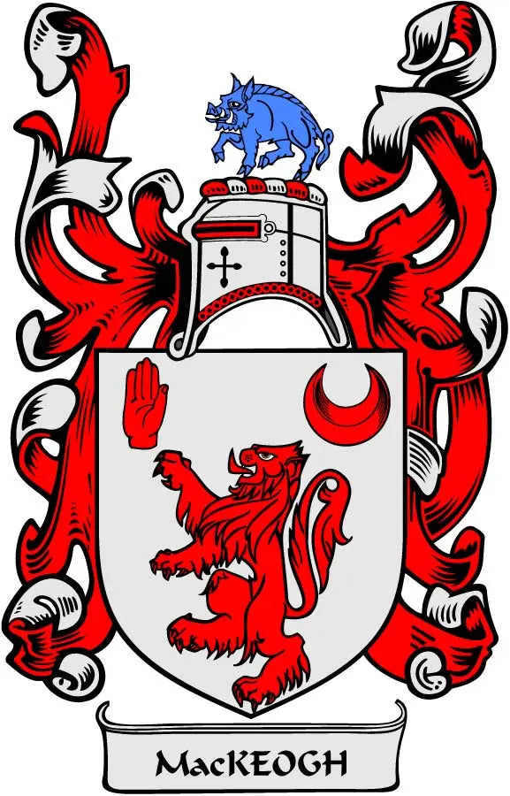 Family crest coat arms magnet with red and black eagle details on a shield