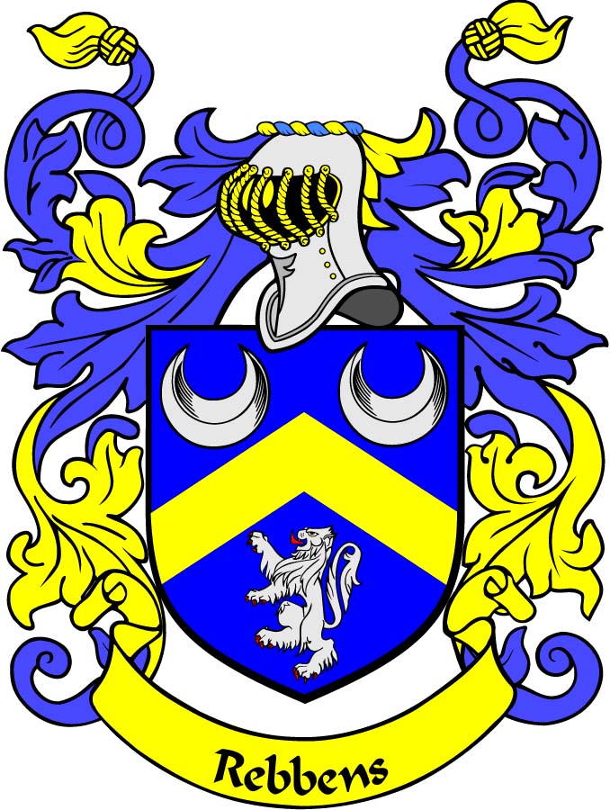 Rebbens Family Crest 3" Coat of Arms Round Magnet