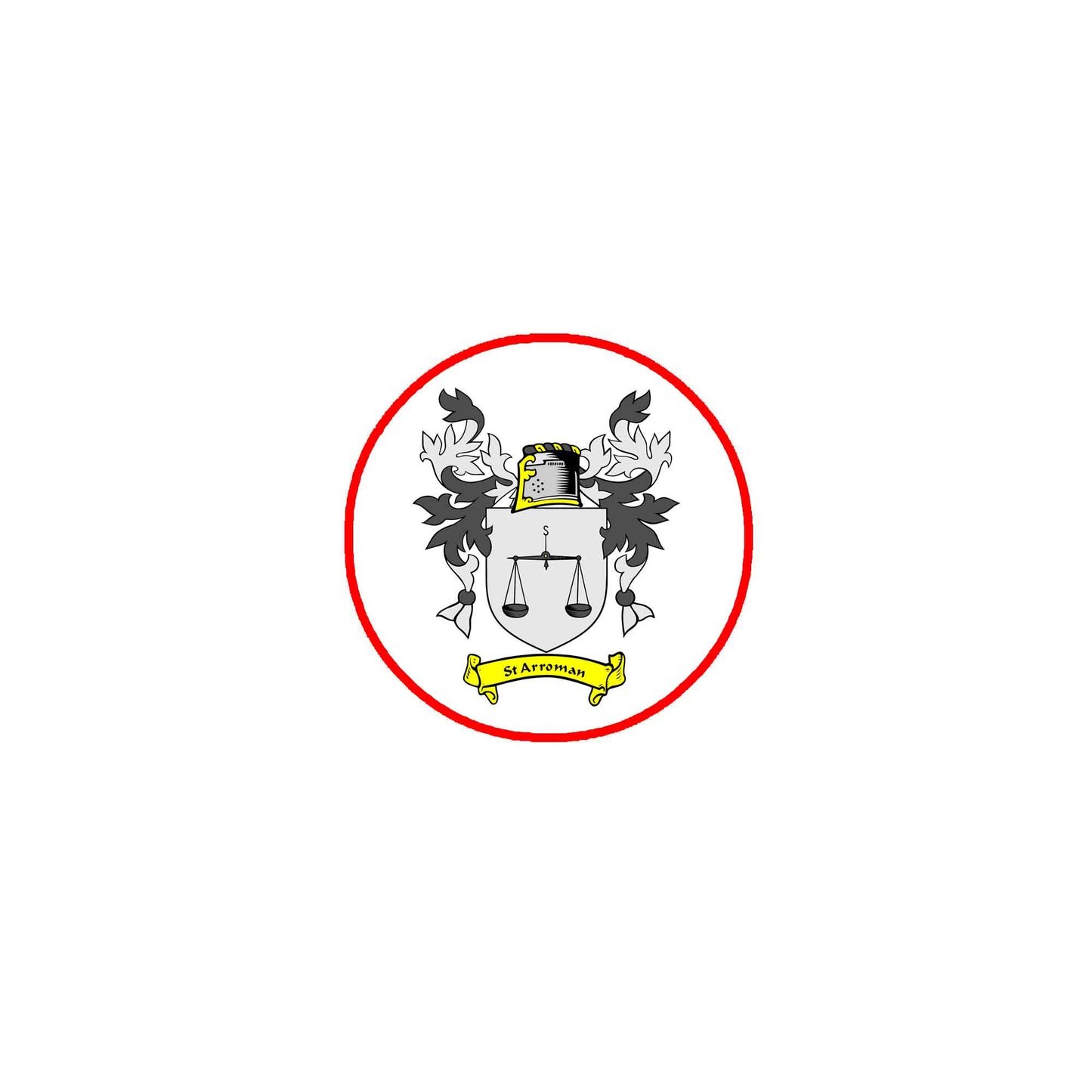St Arroman Family Crest 3" Coat of Arms Round Magnet