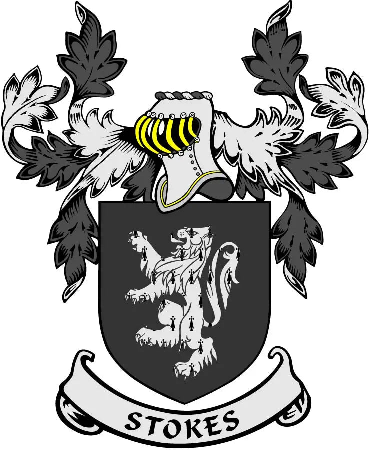 3-inch family crest coat of arms magnet with black, white, and yellow shield design