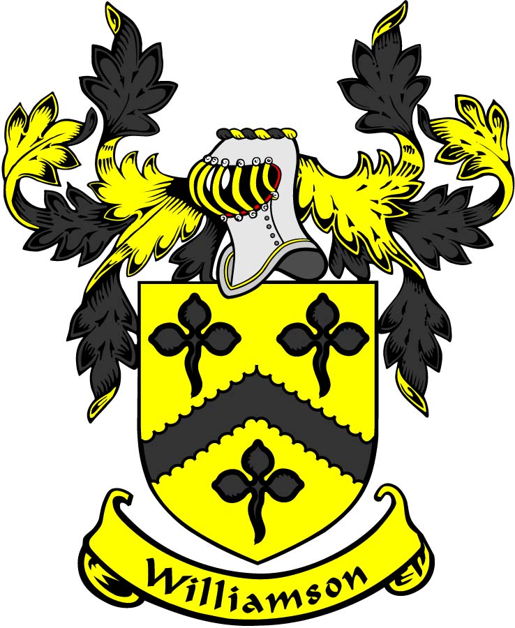 Williamson Family Crest 3" Coat of Arms Round Magnet