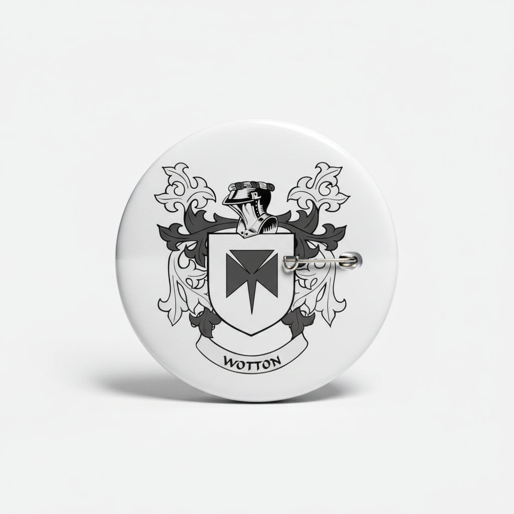 Wotton Family Crest 3-inch Coat of Arms Round Magnet