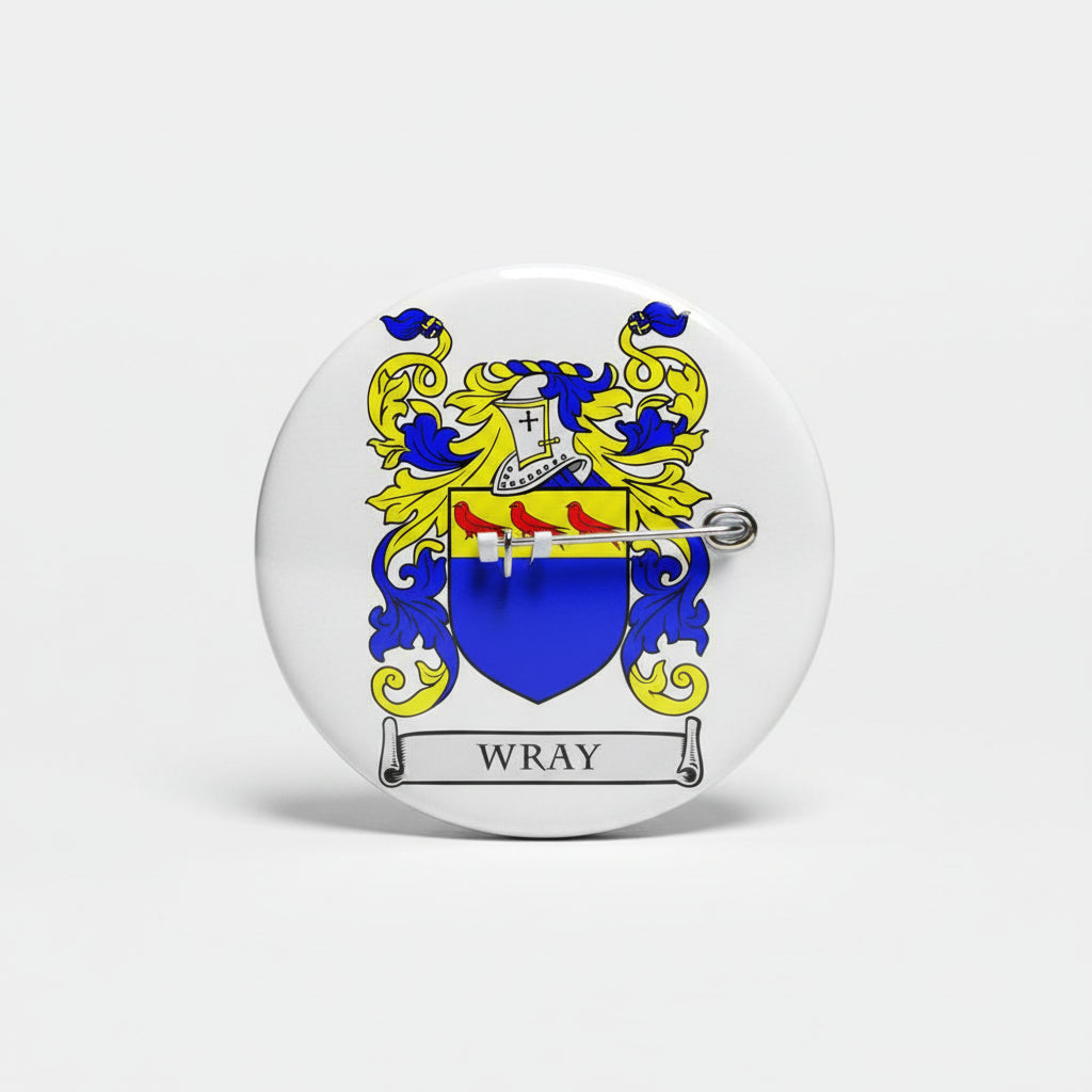 Wray Family Crest 3-inch Coat of Arms Round Magnet