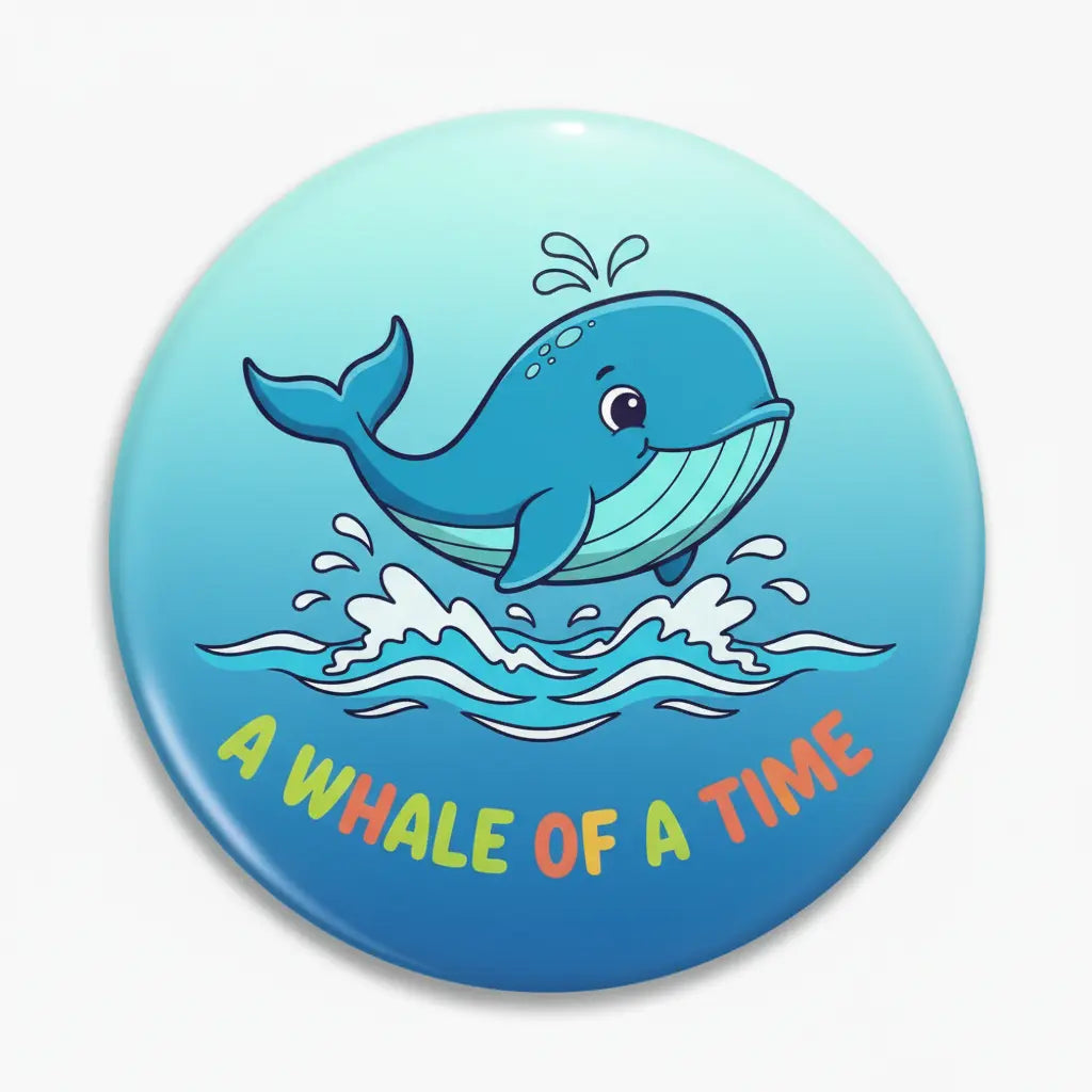 A Whale of a Time Pinback 2.25-inch
