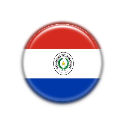 Paraguay : National Flag, Pinback Button Badge 1.50 Inch (38mm) Default Title