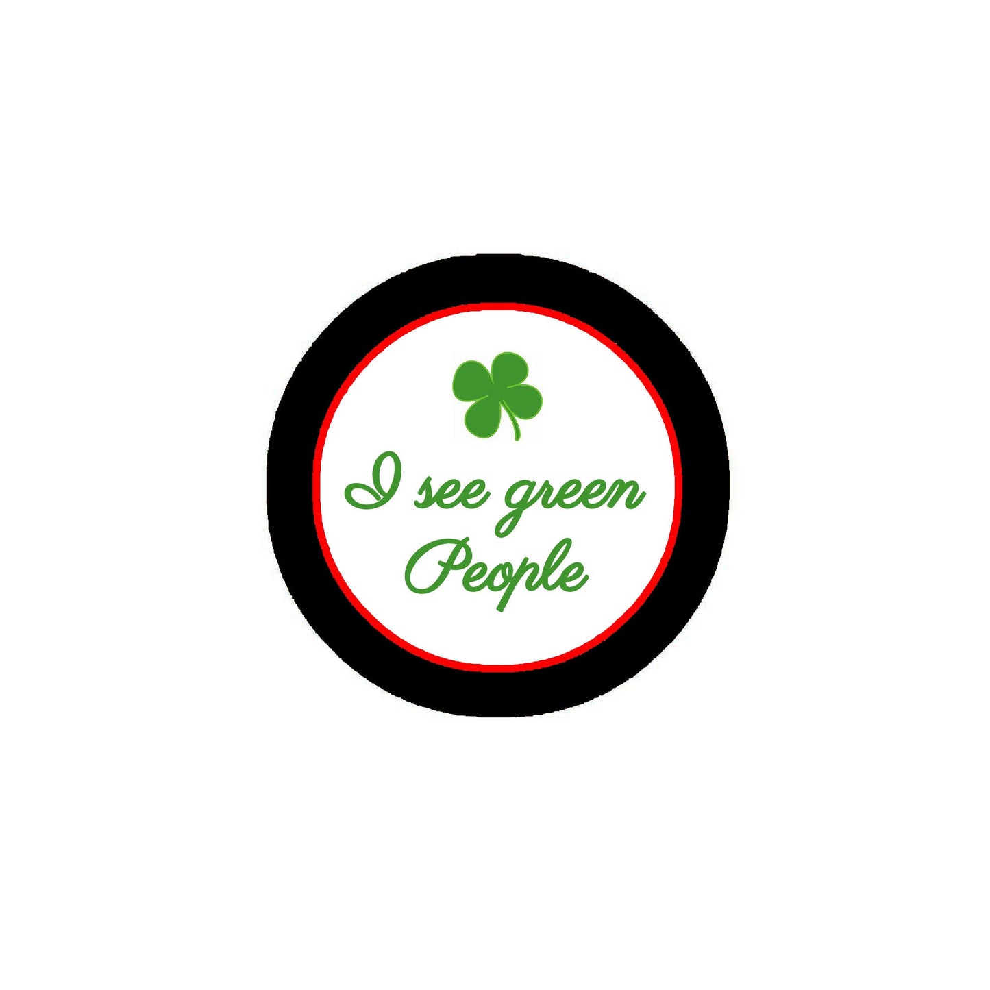 I See Green People 2.25-inch Pinback Pin Back, Button Badge Default Title