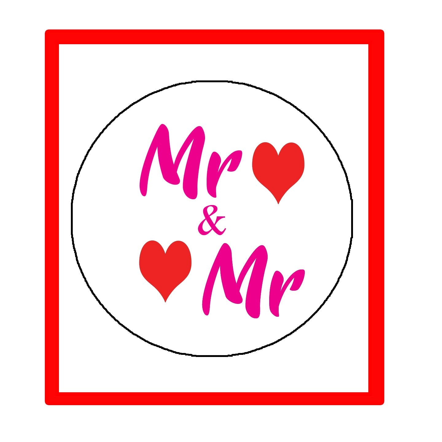 Mr and Mr 1.25-inch Pinback Button, backpacks (pink) Default Title