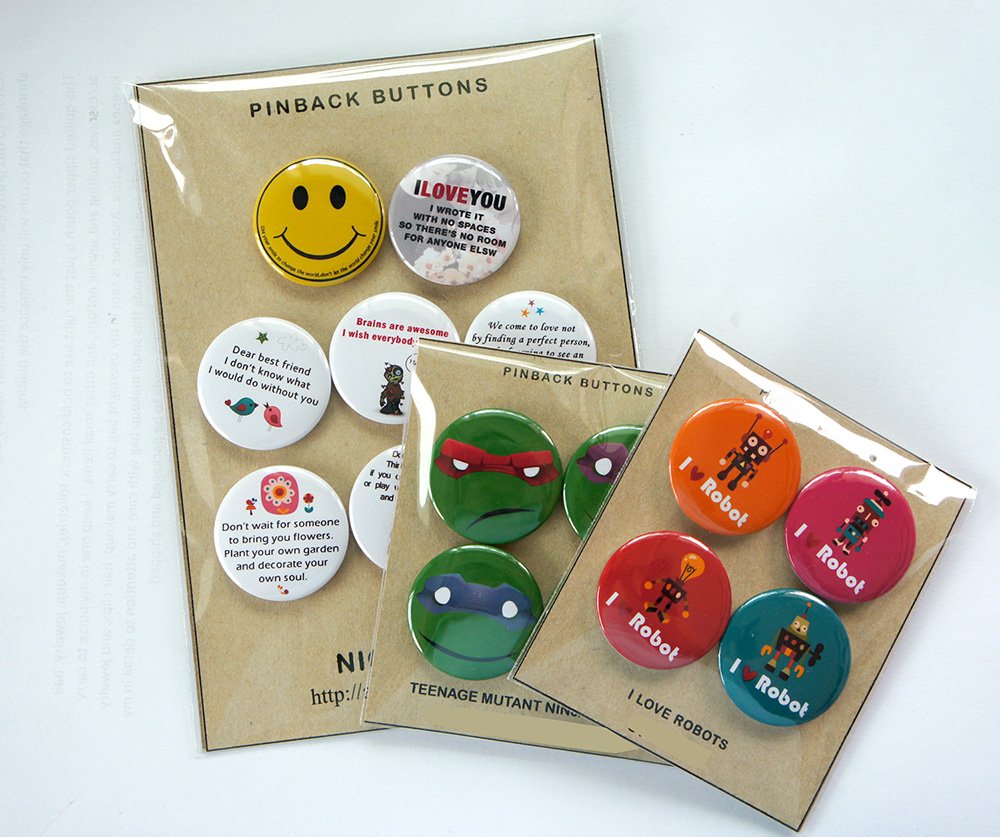 Chihuahua Pinback Buttons Badges (I Love Dogs Series) Size 1.25" Buttons