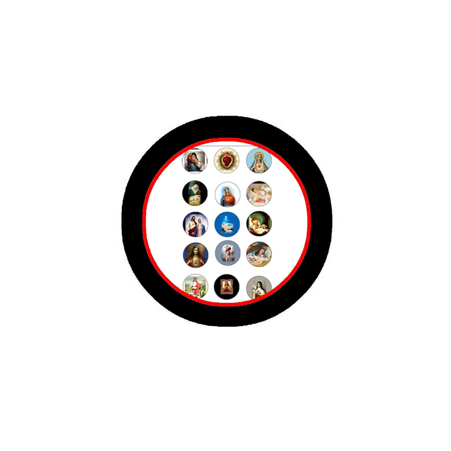 15 Pcs Jesus, Baby Jesus, Holy Mary Pinbacks Pin Badge Brooch for Jackets, Backpacks, etc.