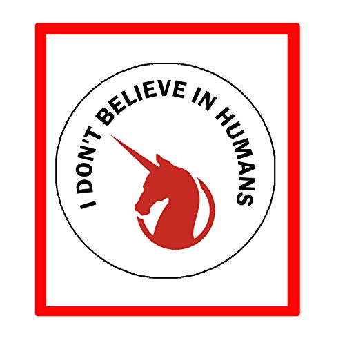 I Don't Believe in Humans 1.25-inch Pinback Button, backpacks Default Title