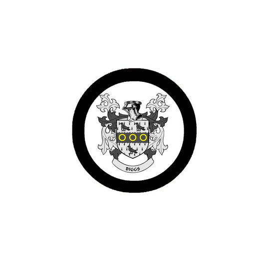 Biggs Family Crest 3" Coat of Arms Fridge Round Magnet