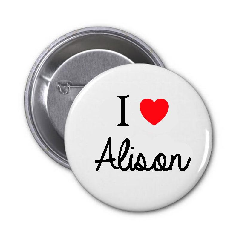 J'aime Alison Pinback 1,25"