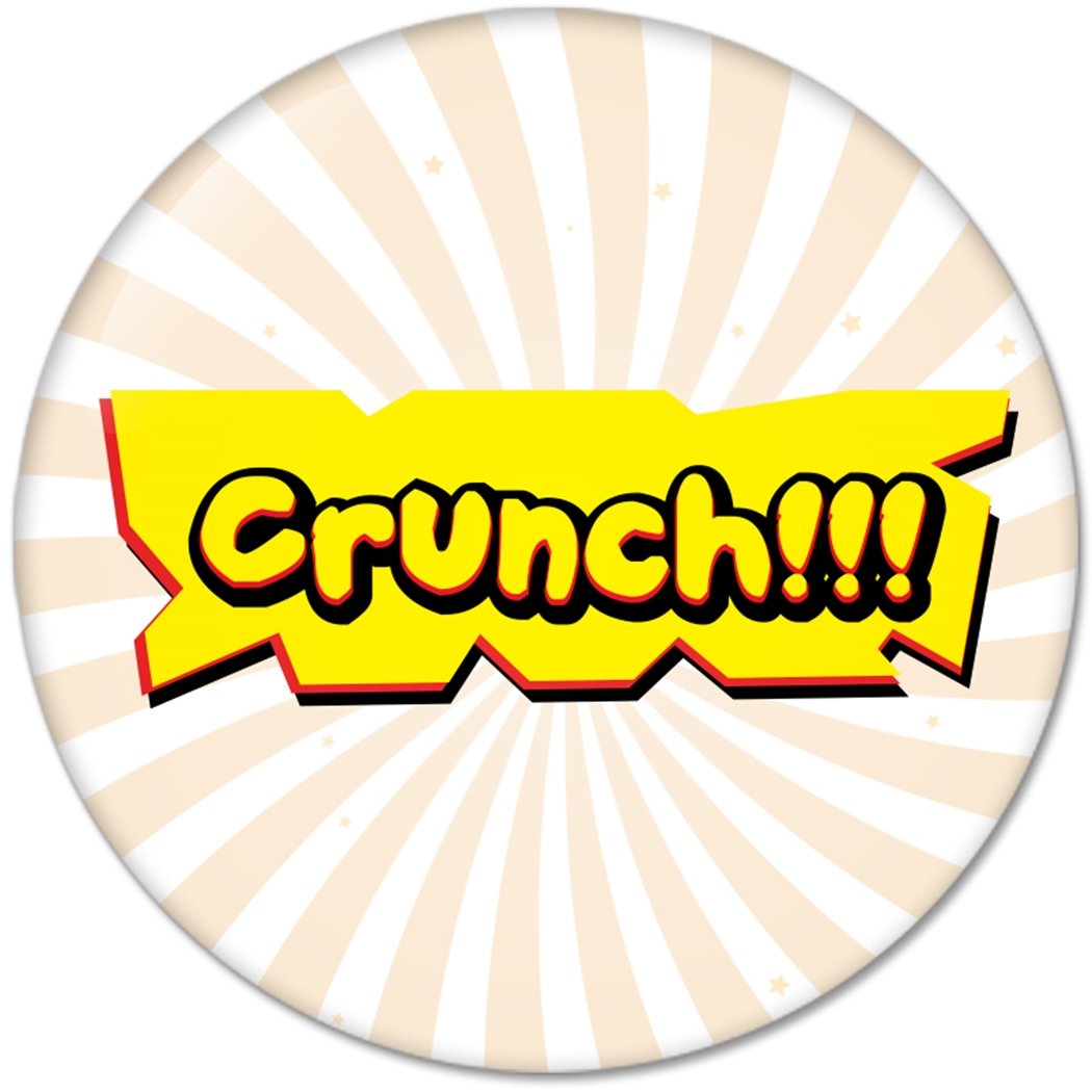 Comic Book Exclamations Crunch : Pinback Buttons 2.25 Inch (58mm) Default Title