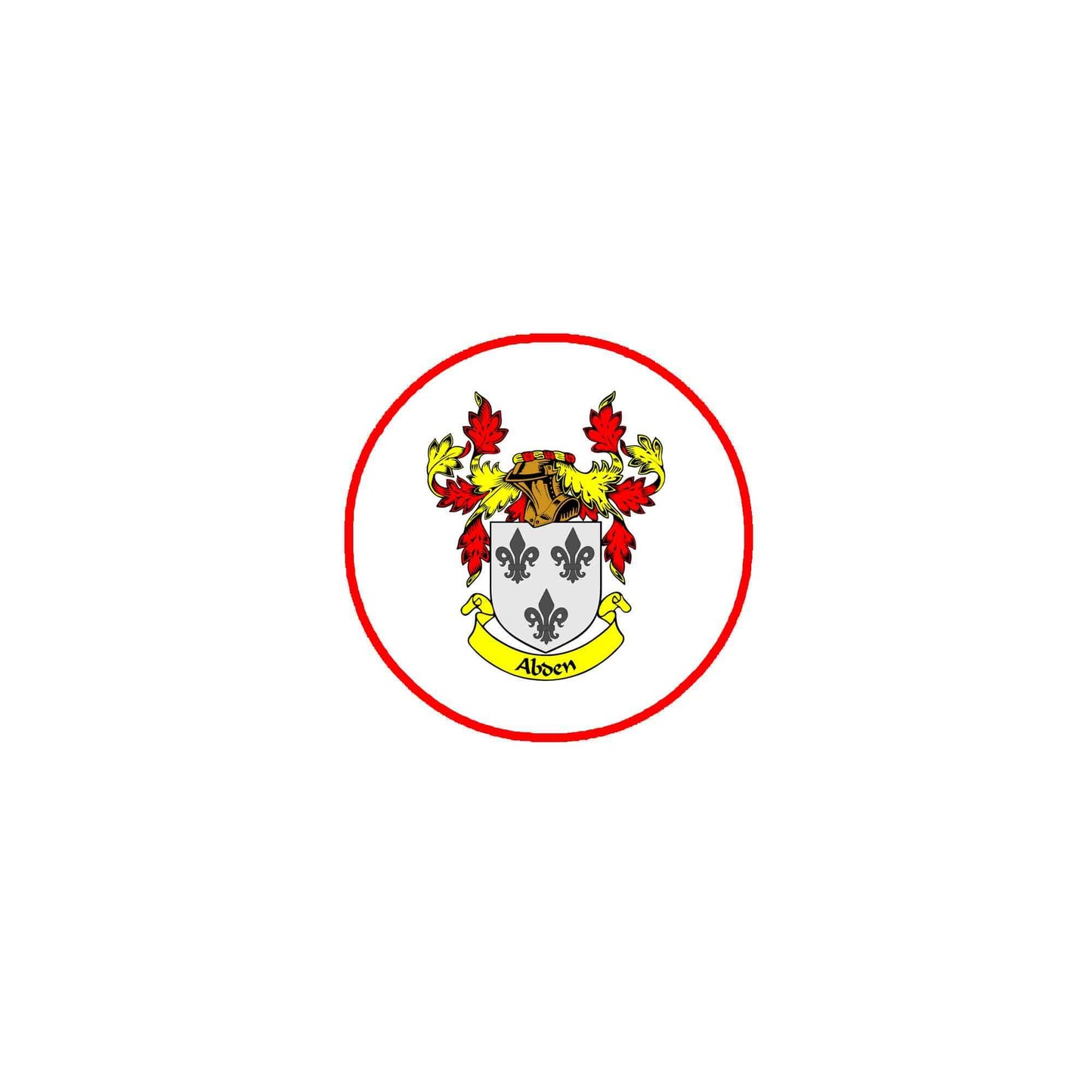 Abden Family Crest 3" Coat of Arms Round Magnet
