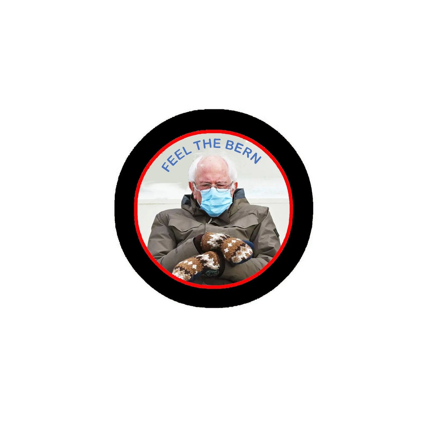 Feel the Bern 3-inch Fridge Round Magnet Inauguration Moment Default Title