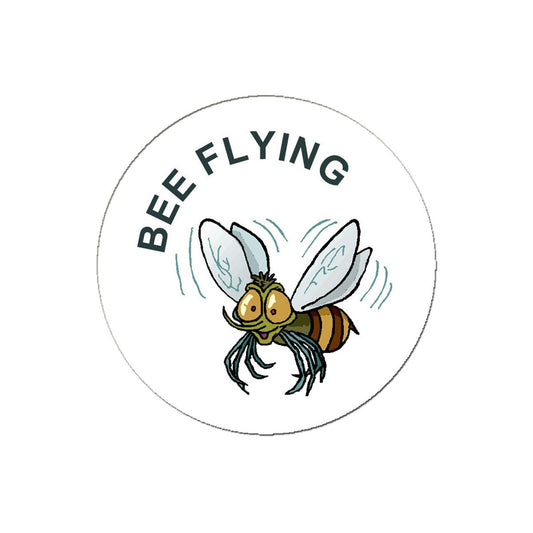 Bee Flying Pinback Button Pin 1.25"