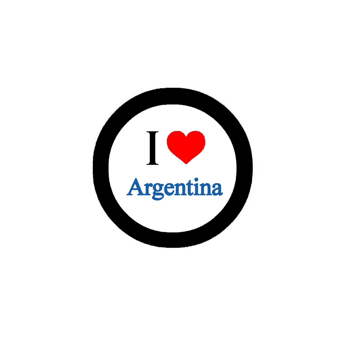 I Love Argentina Pinback Badge 2.25-inch Default Title