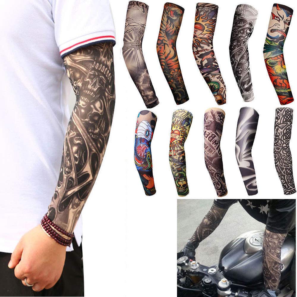 3 PCS Tattoos Cooling Arm Sleeves Cover Body Arm Stockings Tatoo Golf Sport (ASSORTED 1000's designs)