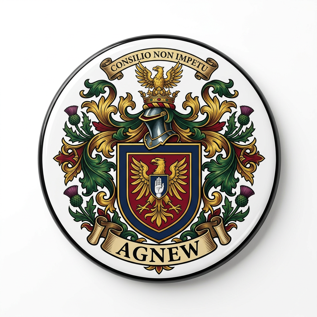Agnew Family Crest Coat Arms Magnet 3-inch
