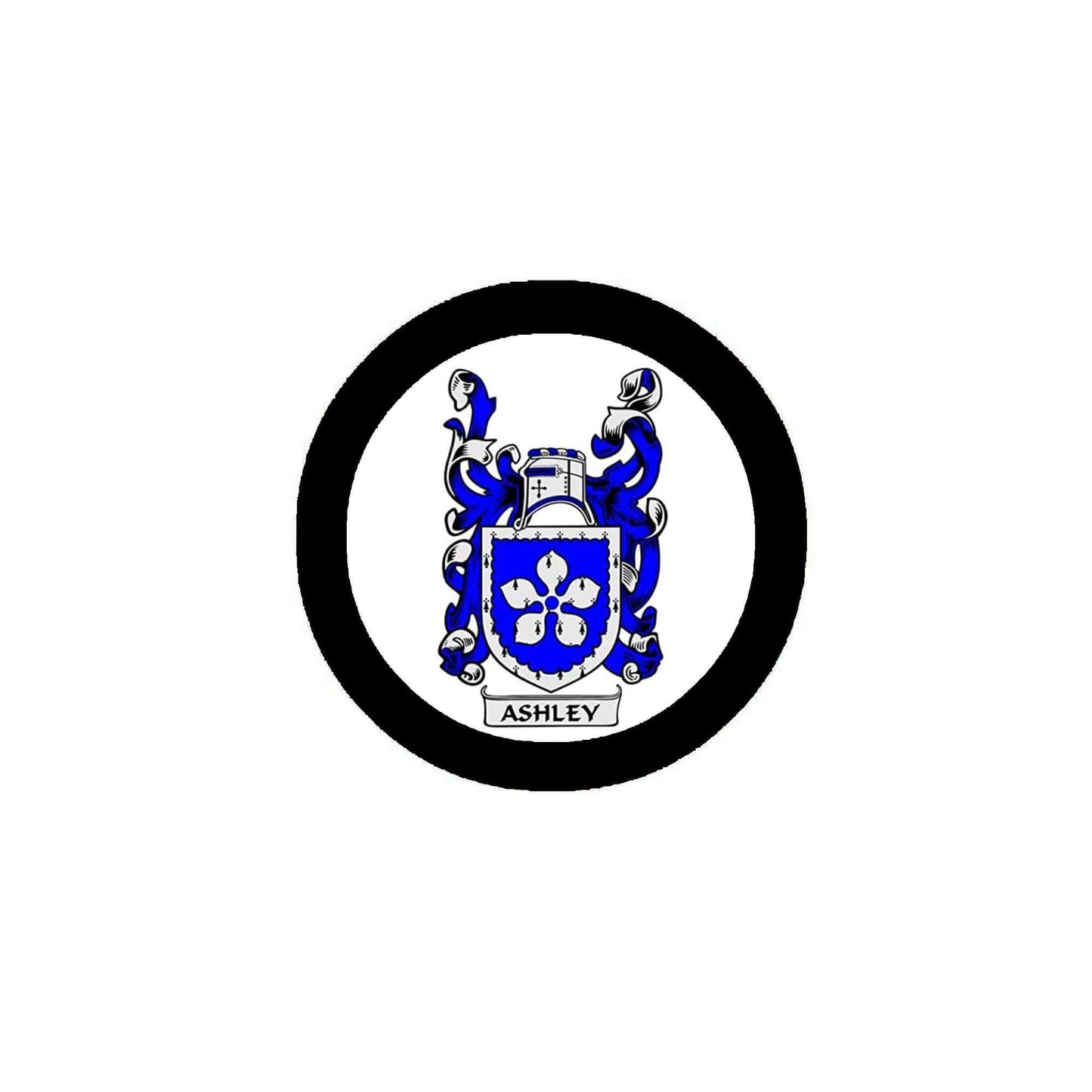 Ahley Coat of Arms Family Crest Round Magnet