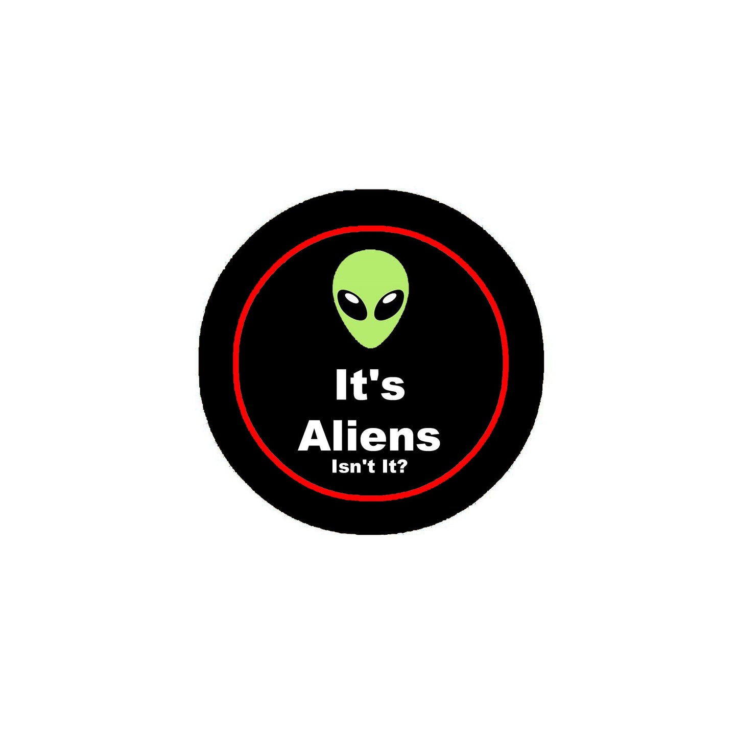 It's Aliens Isn't It? Nerdy Sci-Fi Creature Style Pinback 2.25"