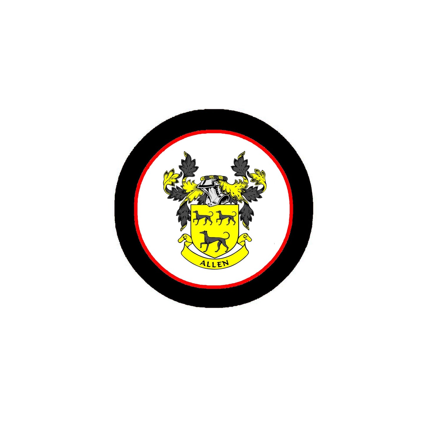 Allen Family Crest 3" Coat of Arms Pinback
