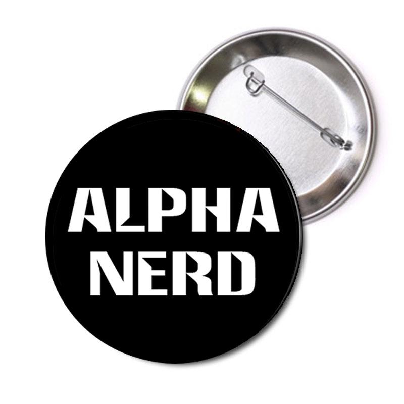 Alpha Nerd Pinback 1.25" 1 Pc