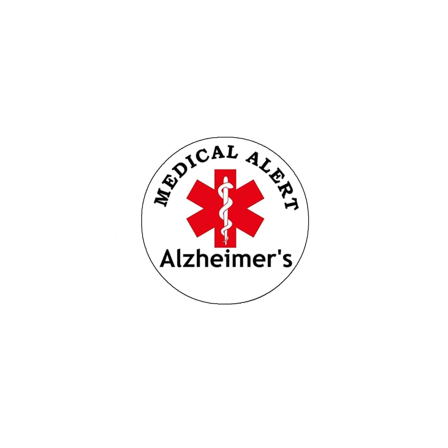 Pin de alerta médica de Alzheimer de 2,25"