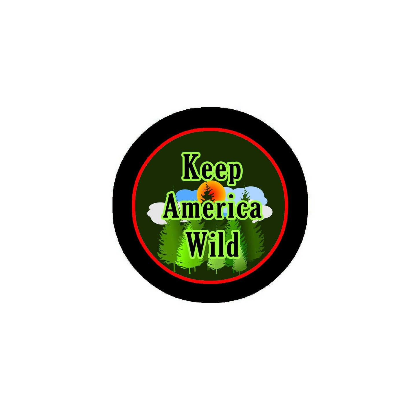 Keep America Wild Hipster Nature Land Sayings Style Pinback 2.25"