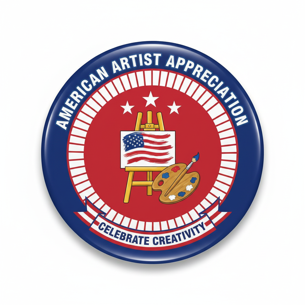 American Artist Appreciation Pinback 2.25-inch