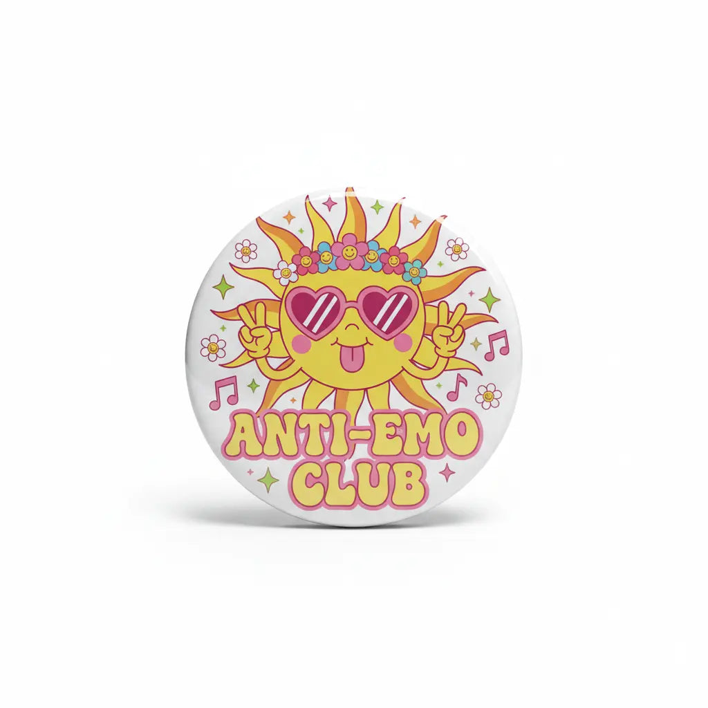 Anti EMO Club Pin Button 2.25-inch - mypinbacks.com