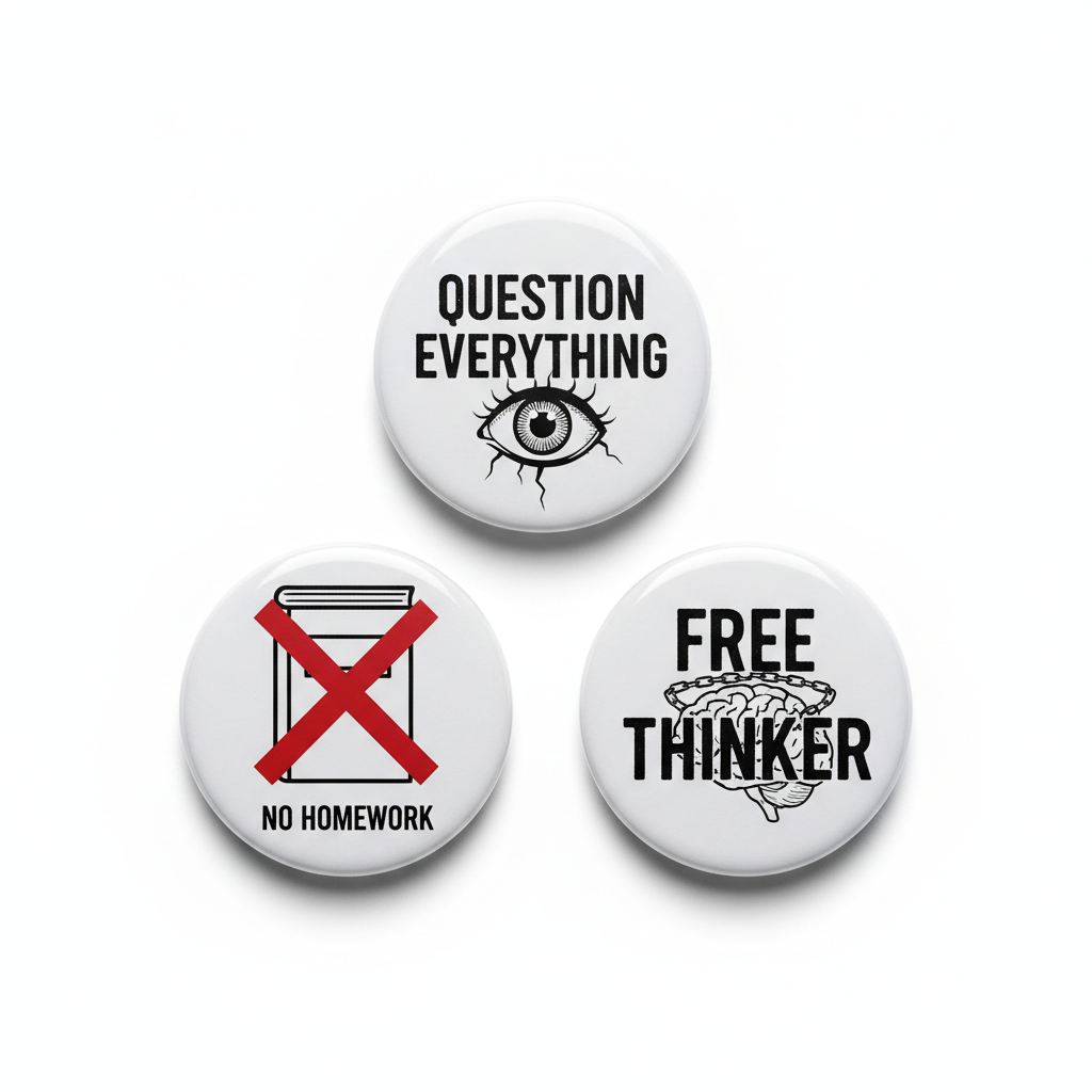 Anti School Set of 3 Pcs Pinback 2.25-inch