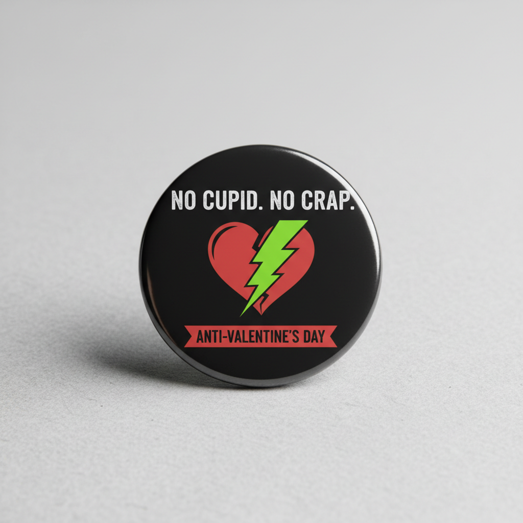 Anti Valentine’s day Pinback 2.25-inch