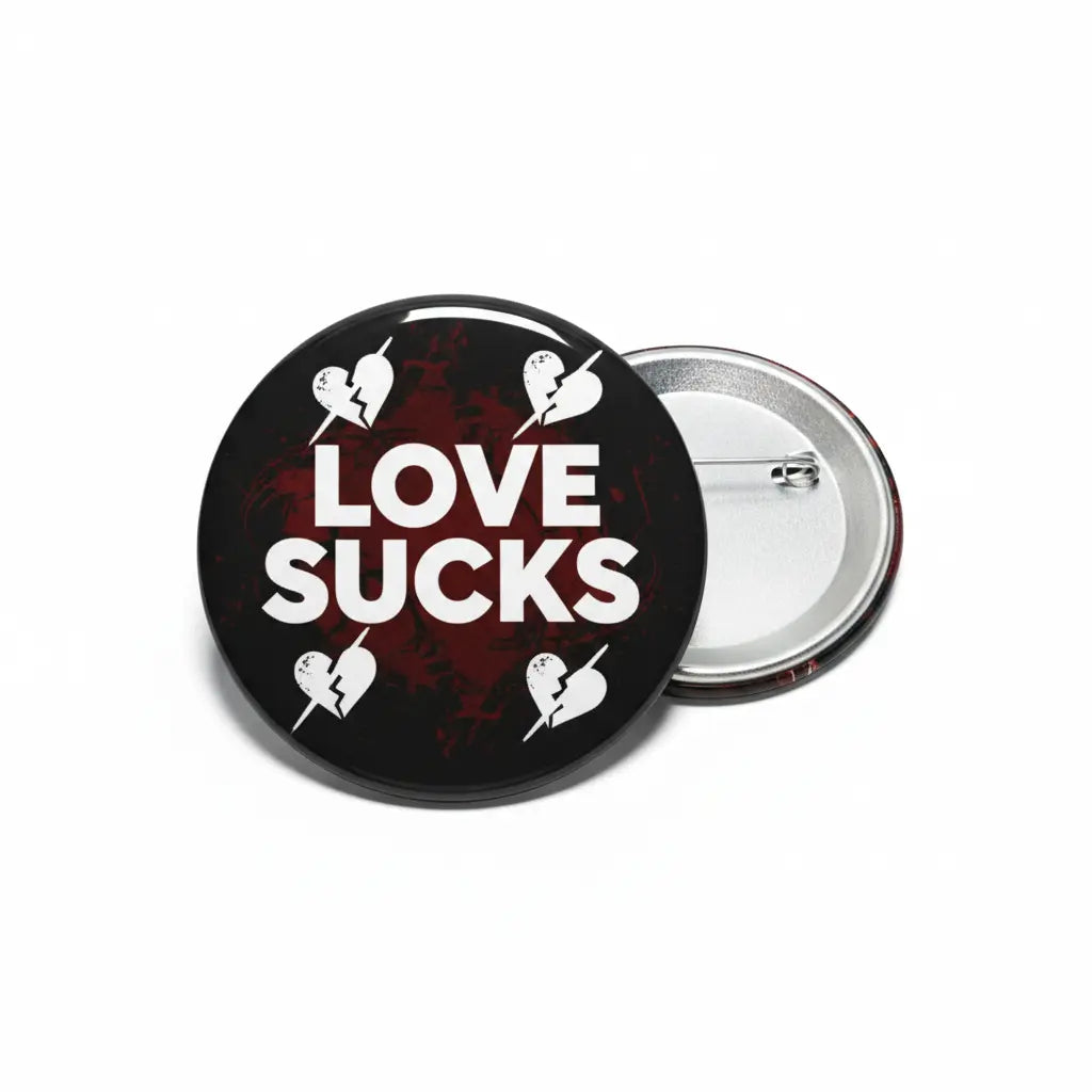 Anti Valentine’s Love Sucks Pinback 2.25-inch